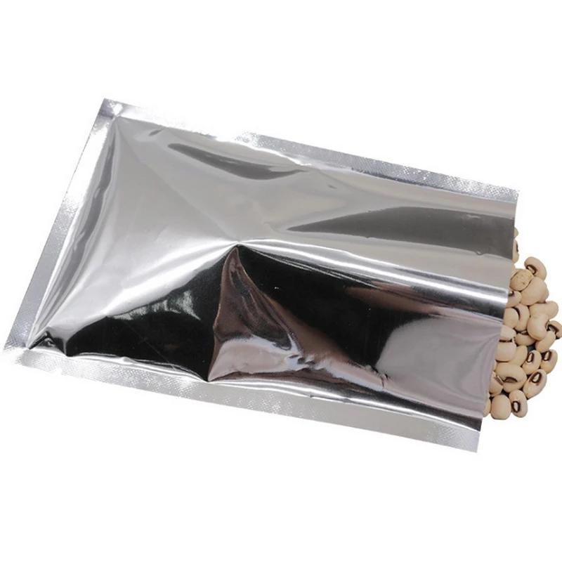 50 buc Pungi Argintii pentru Vidat din Folie de Aluminiu Mylar Pungi de Depozitare Kit Bucătărie Acasă Pentru Alimente Convenabile Nuci Premium