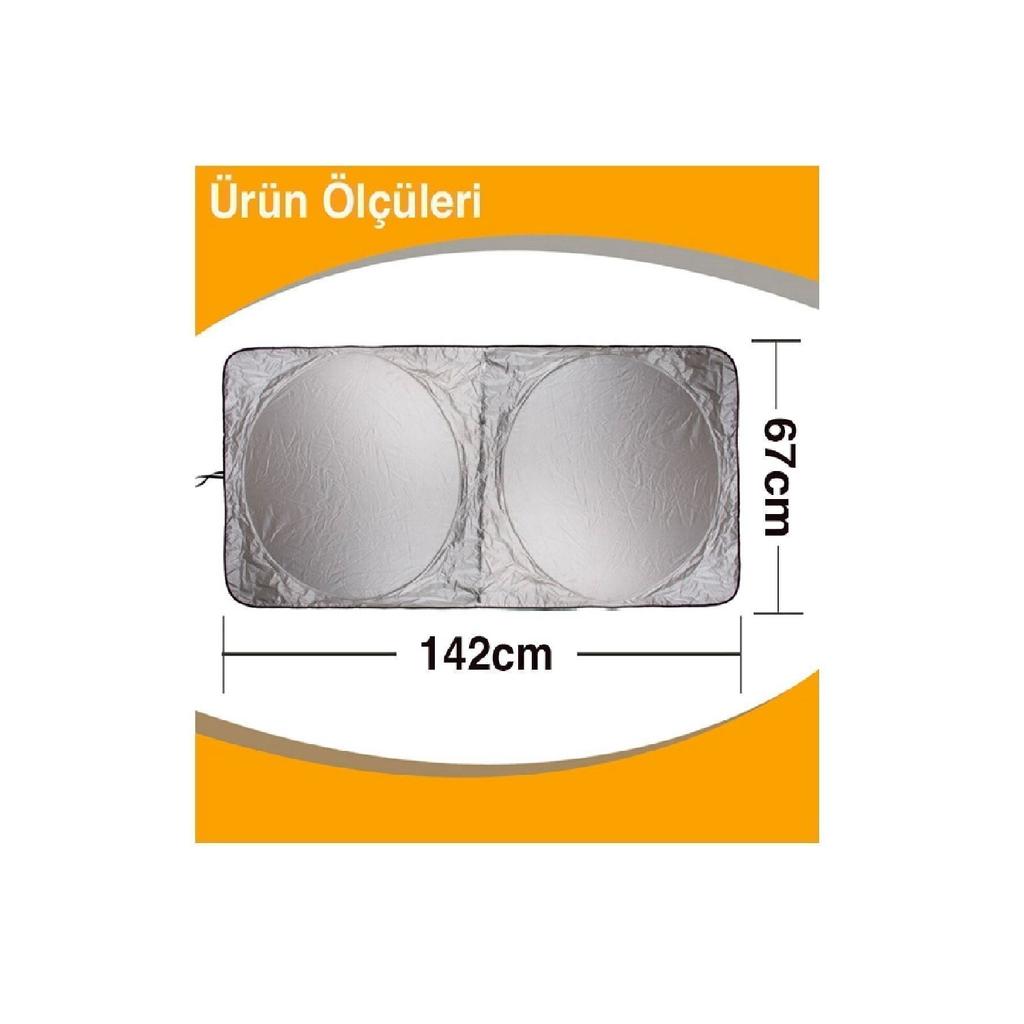 Automobilové auto sluneční clona čelní sklo s dvojitým kruhem postříbřené plátno