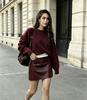 Cross-border Foreign Trade New Soft Waxy Round Neck Pullover Sweater Women's Autumn and Winter Loose and Versatile Basic Pullover Sweater Women's