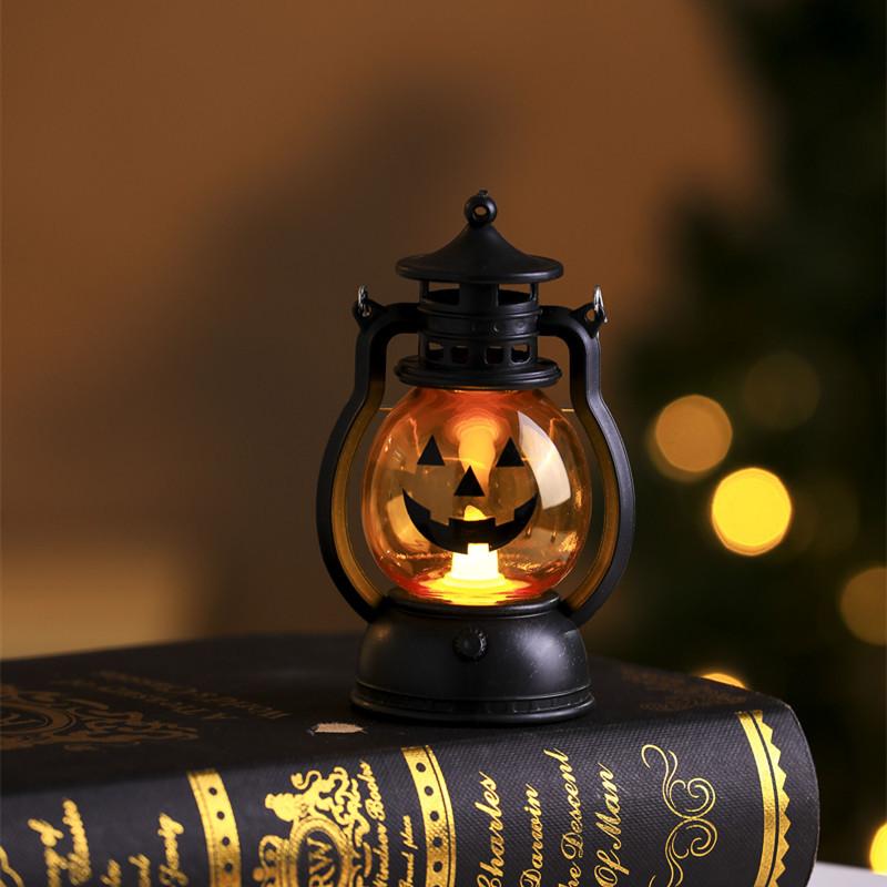 Halloween Oil Lantern Pumpkin Lamp Portable Bar Party Kids Gift