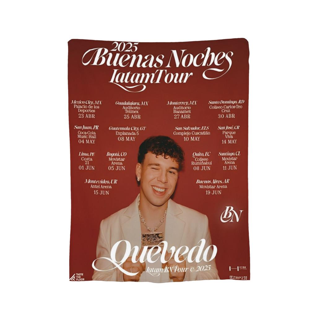 Super Soft Quevedo Singer Cool Rapper Throw Blanket Premium Fleece Flannel Lightweight Bed Blanket Cozy Fluffy Blankets