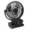 Portable Clip On Fan 4000mah Rechargeable Desktop Fan with LED Light Hook Remote Control for Camping Golf Cart Stroller