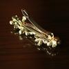 New Fashionable and elegant flower hairpin crystal side spring clip high-end spring clip hair trim clip women's broken hair clip