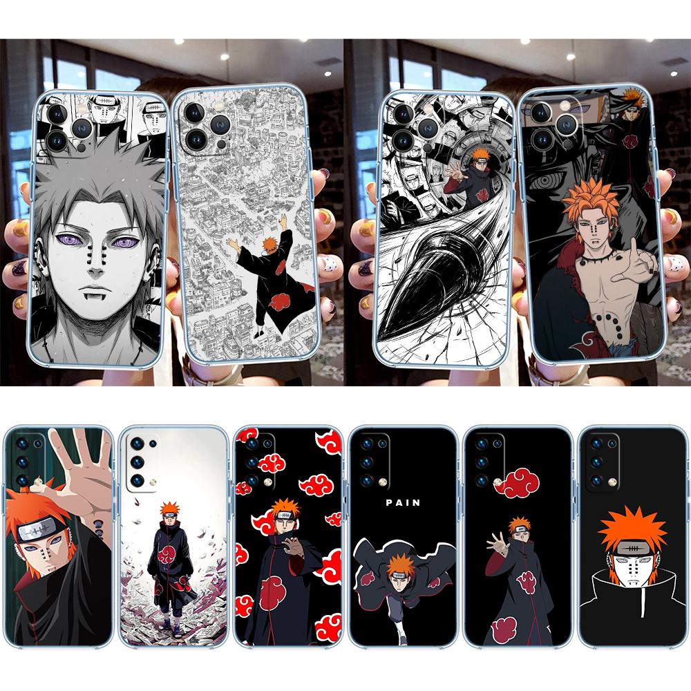 RA30 Pain Akatsuki NARUTO Transparent Phone Case for Motorola Moto G7 G8 G9 G84 G85 G73 G24 G15 Z2 Play Power Plus