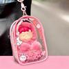 1 Set For Skullpanda Doll Cartoon Printing Protective Cover Pain Bag With Rope For 15-17Cm Labubu Crossbody Baby Walking Bag