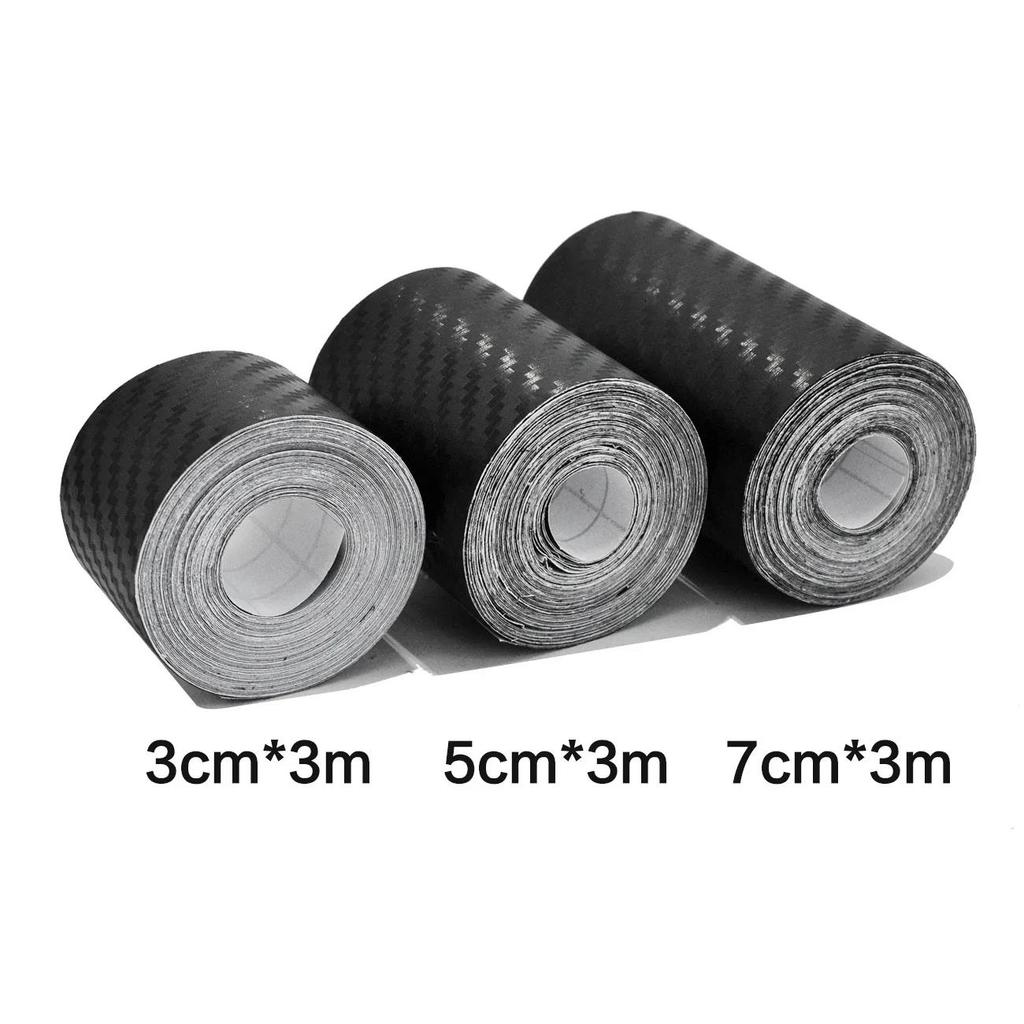 1/2pcs Carbon Fiber Automotive Adhesive Tape Roll Matte Black Protective Car Film Self-Adhesive Film 3D Car Film AccessoriesPinstriping Tape 3