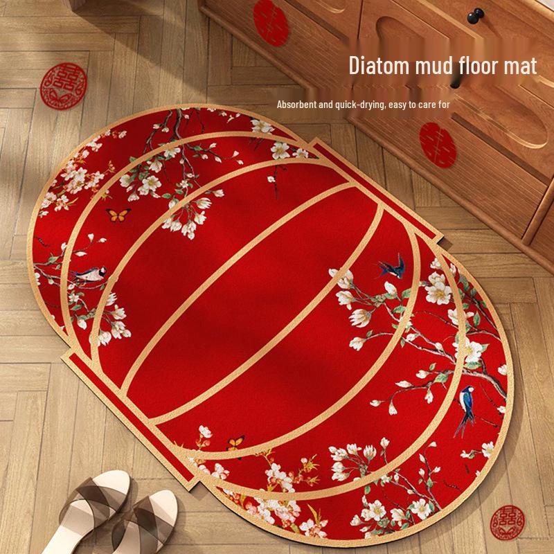 New Year Newlywed Quick Dry Non-Slip Diatom Mud Bath Mat