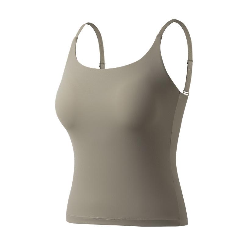 Popular seamless beauty back sling vest women's inner with chest pad summer thin one-piece no-wear bra