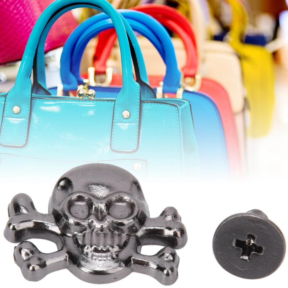 20PCS DIY 15mm Punk Skull with Bone Rivet Gothic Ornaments Luggage Accessories