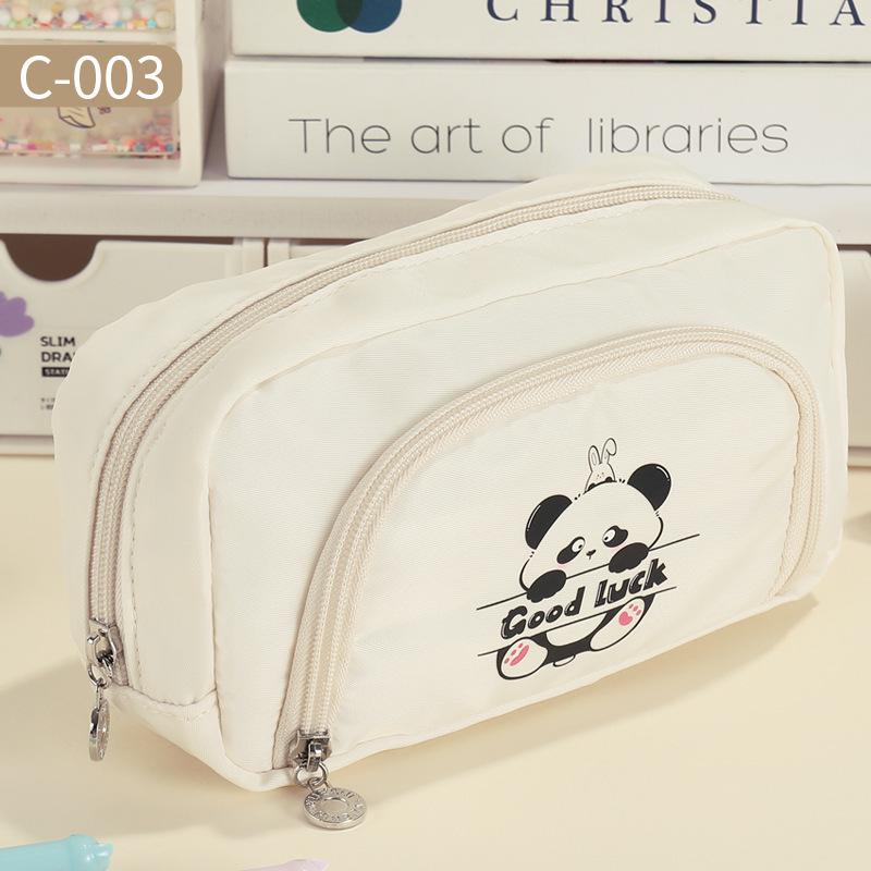 

Мультяшный многослойный пенал большой вместимости для студентов: Простая, стильная сумка для канцелярских принадлежностей для старшей школы