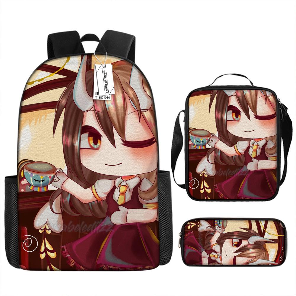 Two-dimensional Children's Schoolbag Animation Boys Backpack Satchel Pencil Case Oxford Cloth