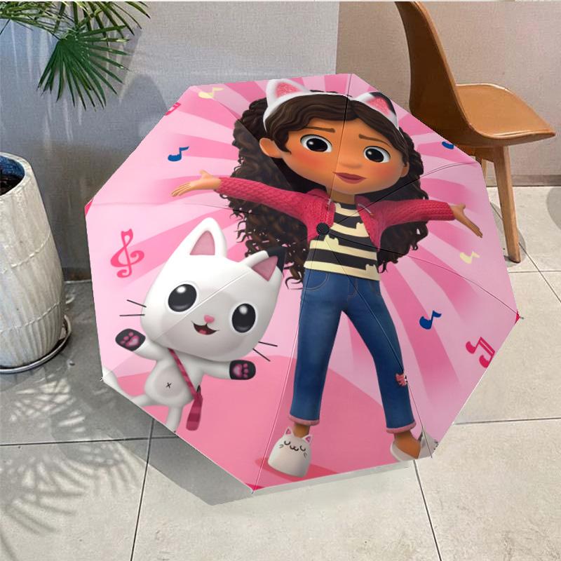 Colorful Friends Dollhouse Umbrella Folding Umbrella, Automatic Umbrella 8-Frame for Travel, Camping Use Gift for Halloween Christmas