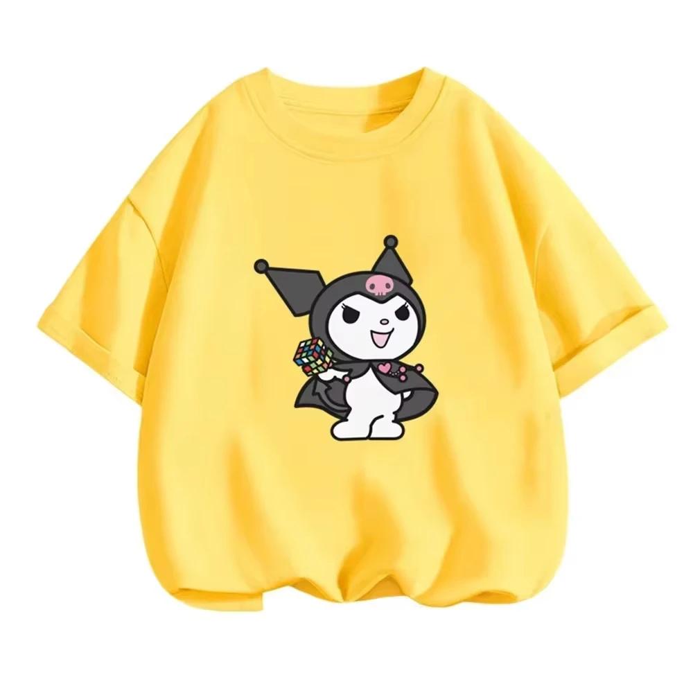 2026 Summer Womens Tshirt Cute Modern Black Rice Printed Pure Cotton Round Neck Womens Tshirt Casual Y2K Trendy Top