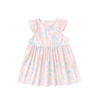 Mädchen Sommerkleid Prinzessin 100% Baumwolle mit Rüschen