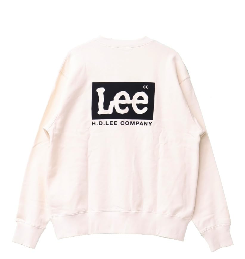 

Lee Off White Sweatshirt with Logo Back Print Men s