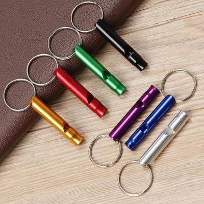 10 Fischietti di Emergenza con Portachiavi in Lega di Alluminio Robusta per Campeggio all'Aperto Escursionismo Caccia Sport di Sopravvivenza Fischietto per Addestramento Cani con Portachiavi