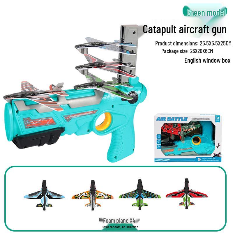 Celebrity-Endorsed Ejecting Foam Bullet Airplane: 3-in-1 Outdoor Toy for Kids