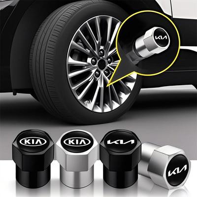 4Pcs Aluminum Alloy Car Tire Valve Cap Auto Wheel Accessories For EV6 Stinger RIO Sorento Picanto Ceed Borrego Syros K4 K5