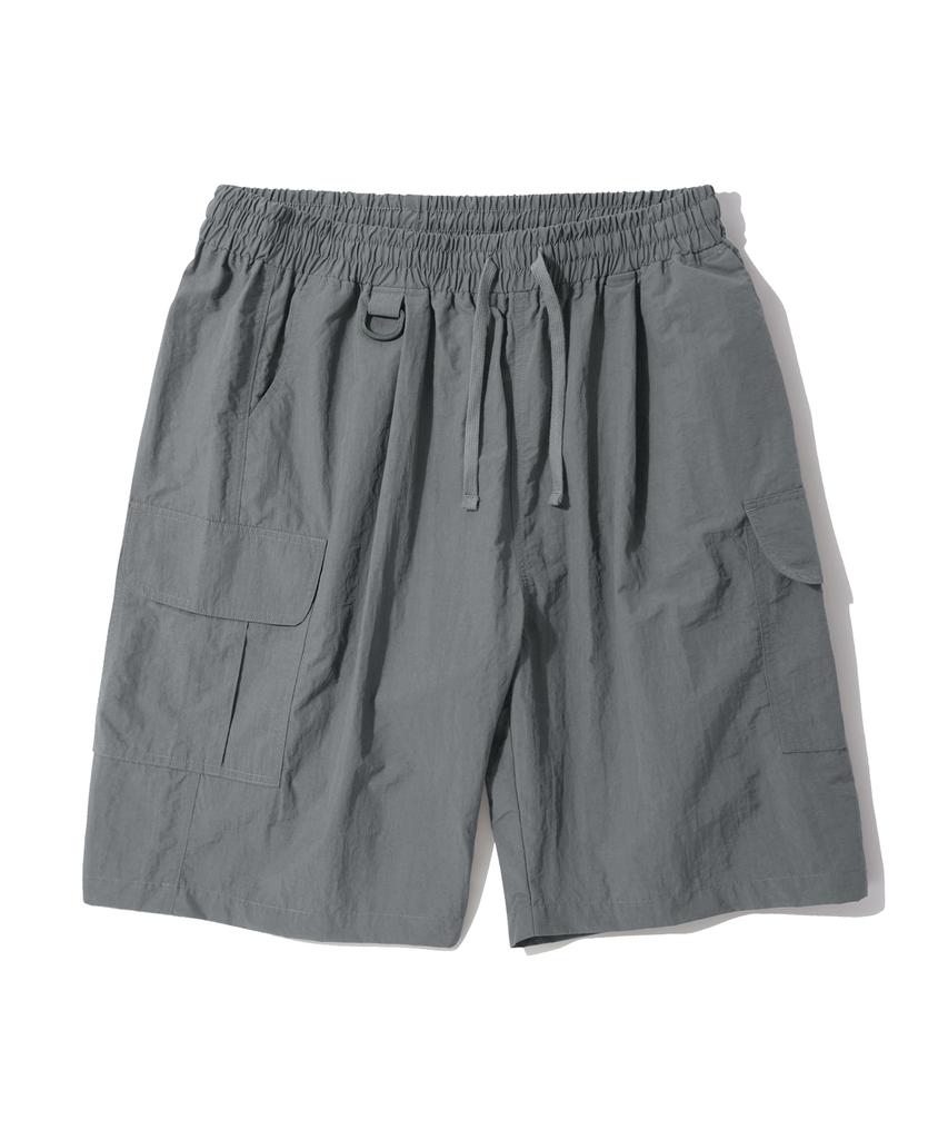 MODERMENT Nylon Bdu Single-Pleat Wide Cargo Shorts [4 Colors]