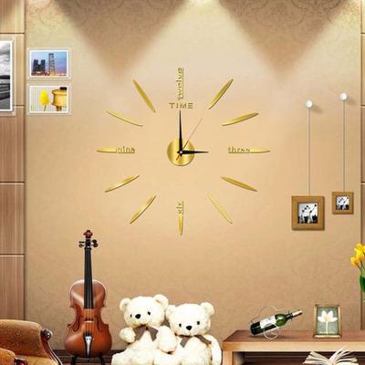 Bezrámové DIY nástěnné hodiny akrylové zrcadlové nástěnné hodiny Dekorační nálepka Digitální hodiny Domácí DIY sada hodin 40 cm
