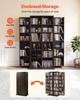 Media Storage Cabinet, 6-Tier DVD Shelf Organizer, 610 X 368 X 1270 Mm Multimedia Storage Organizer for CDs, DVDs, Books, Games, CD Shelf for Living