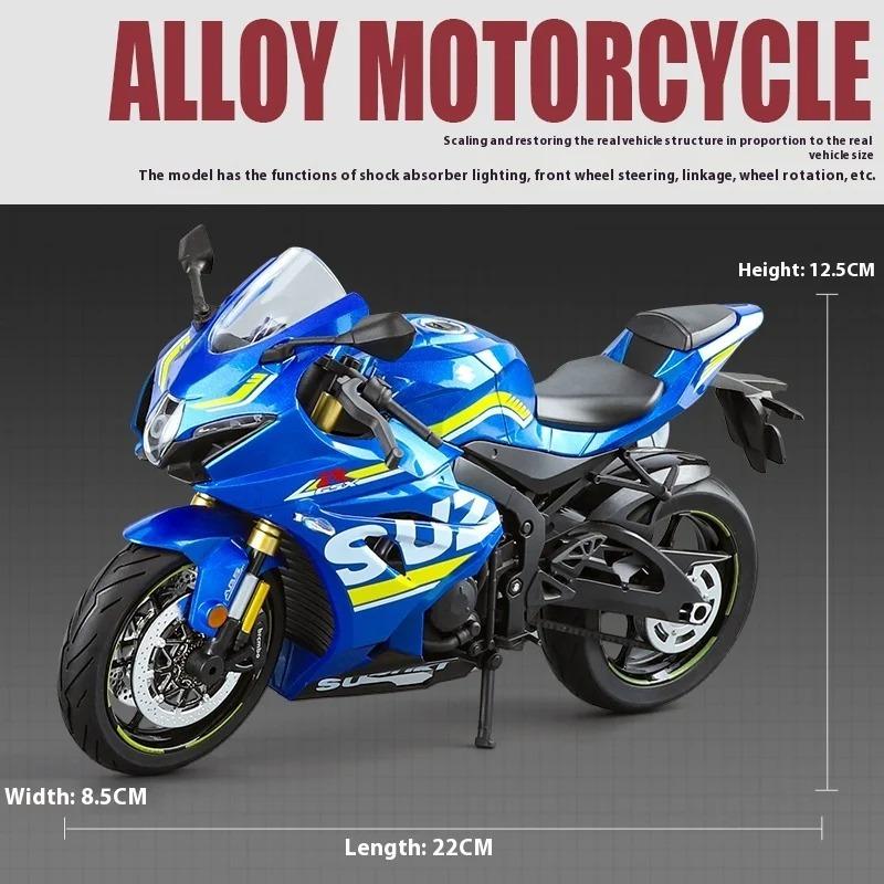 1/9 Suzuki GSX-1000R Diecast Motorcycle Model Toys for Boys Kids Gifts