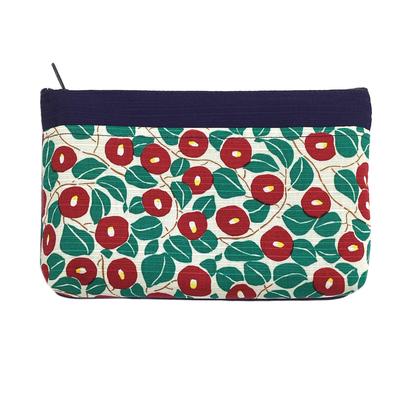 Made In Pocket Pouch for Makeup and Small X Japanese Yumeji Navy Blue Kyosuke, Japan, 100% Cotton, Items, Approx. 13.5 18cm, Women's, Travel,