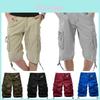 Shorts Cargo Militares de Combate e Caminhada Estilosos para Homens Com Múltiplos Bolsos Funcionais