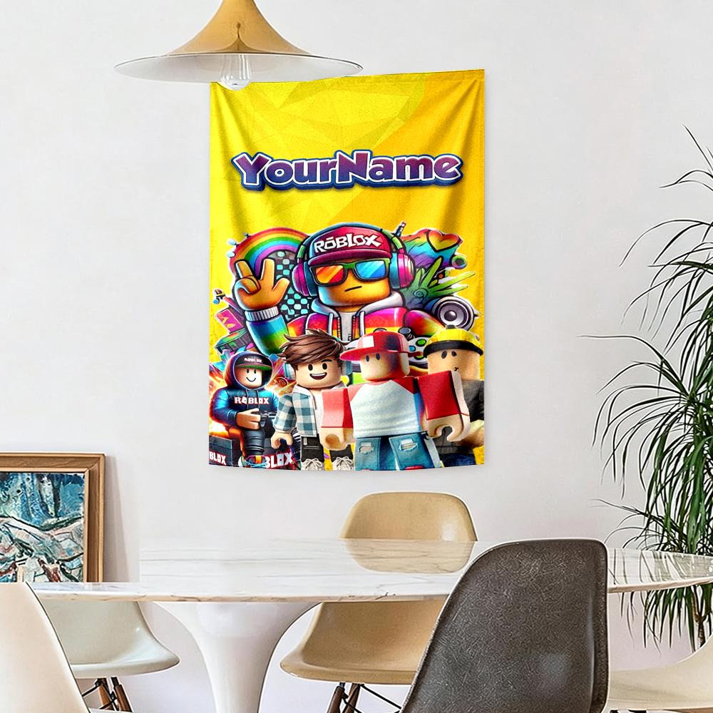Roblox Custom Your Name Wall Decor Tapestry Art For Pet Memorial Birthdaywedding Party Backdrop Family Gift