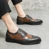 Brogue Men's Formal Leather Shoes Classic Fashion Gentleman Style Outdoor Leisure Business Party Office Men's Wedding Shoes -48