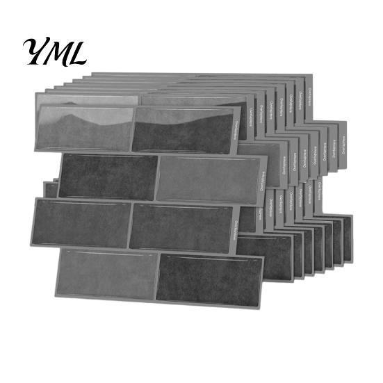 Moisture Proof Wall Panels 8PCS Faux Brick Stickers, Waterproof Adhesive Mosaic Decals, Moisture-proof Easy To Clean Backsplash Tiles Peel And