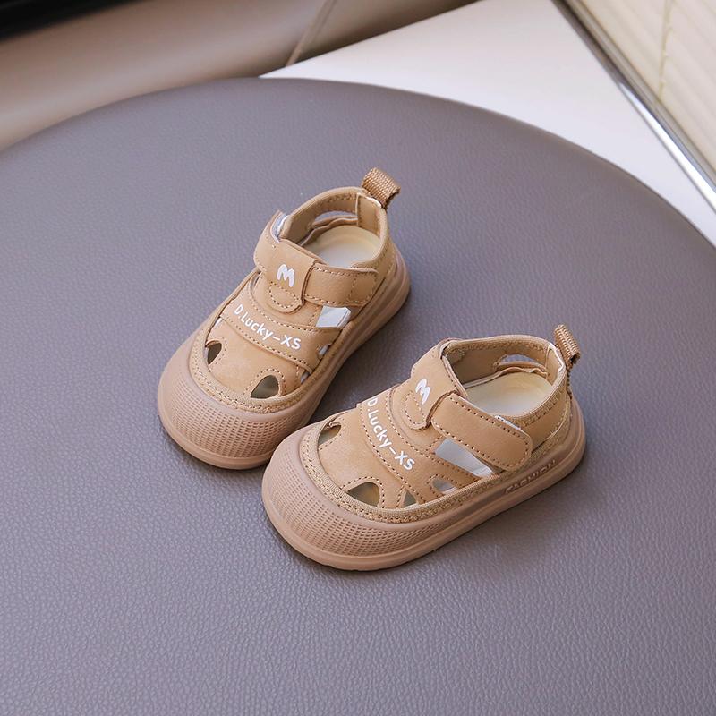 Toddler Sandals Comfortable Non-Slip Toes Capped 2025 Summer New Baby Walking Shoes for Boys Girls Beach Shoes Hollowed-out