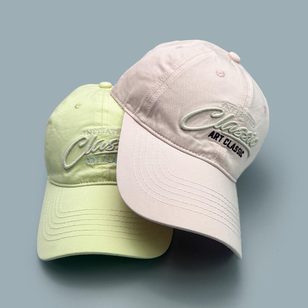 American Retro Embroidery Three-Dimensional Letter Baseball Cap Men'S And Women'S Sunshade Soft Top Casual Cap
