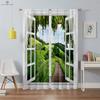 3D Printed Curtains for Window Scenery, Simulation, Modern, Decorative, Bedroom, Living Room, Study, 2Pcs