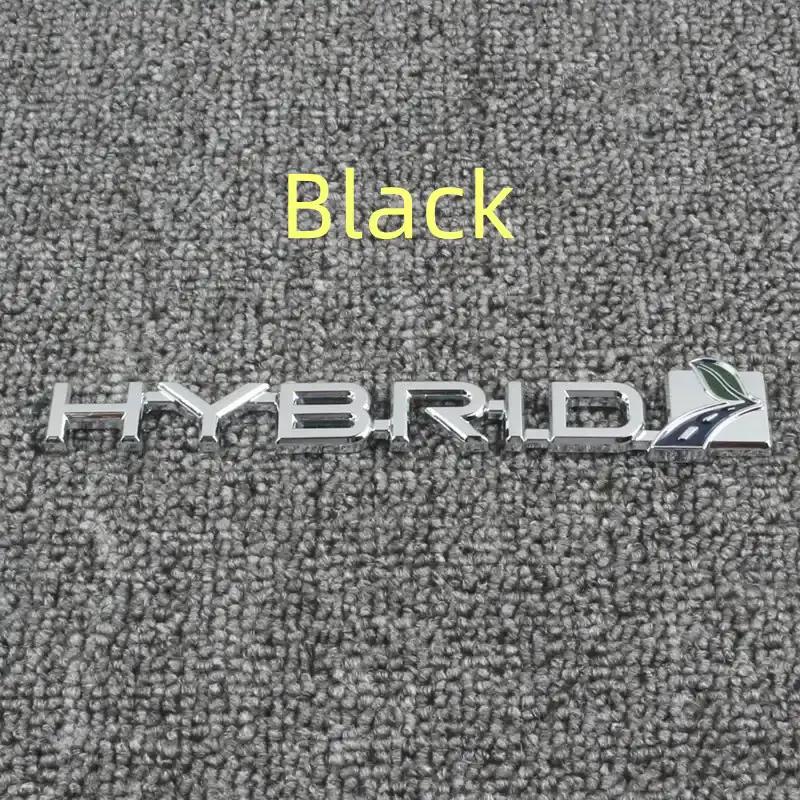 3D Metal HYBRID Logo Rear Emblem Decal Rear Trunk Side Fender Badge Sticker for Prius Rav4 Ranger Golf