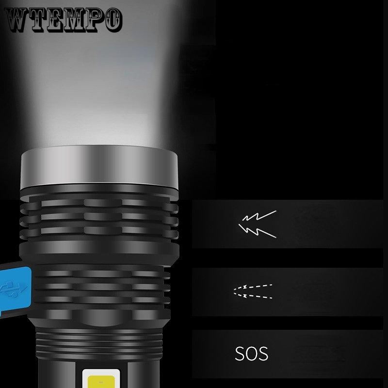 Portable Lamp Rechargeable High Light Distant Searchlight Household Outdoor Flashlight Portable Side Light LED Flashlight