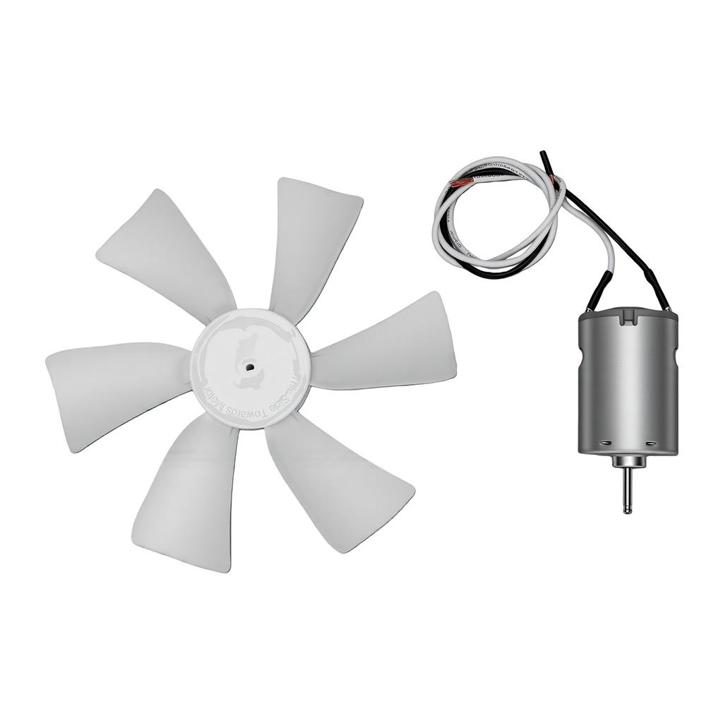 RV Vent Fan Blade Motor Set Replacement for Heng S 6 Inch White RV Exhaust Ventilation Fan Blade with D Shaft Motor