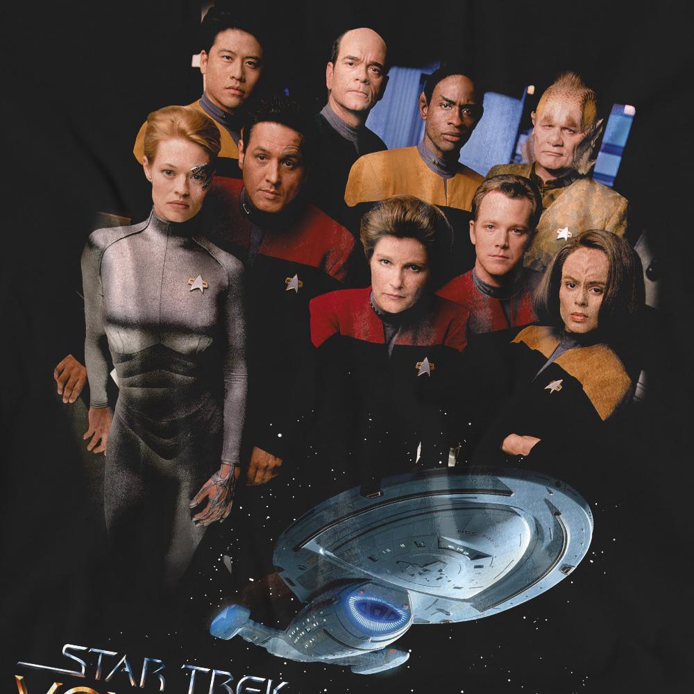 STAR TREK Unisex Adult Voyager Crew T-Shirt