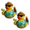 Tropical Jimmy Buffett Parrot Duck Ornament Island Vibes Decor Colorful