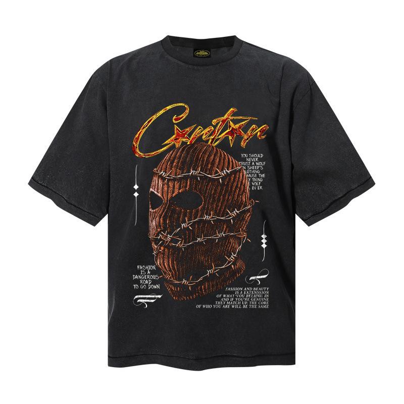 Meichao Alcatraz American Tide Brand Heavy Cotton 260 Short-sleeved T-shirt Men's and Women's Loose Casual and Versatile Summer
