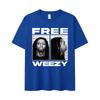 Rapper Lil Wayne FREE WEEZY Graphic T Shirt Men's Hip Hop Vintage Gothic Tees Cotton Oversized Y2K Top