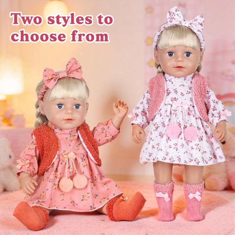 18Inch Girl Doll Outfit Set Polyester Fabric Doll Clothes With Trendy Designs And Easy Care Doll Suit for Child Roleplay
