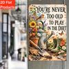 Vintage Metal Flower Wall Art Poster, 20x30cm Decorative Home Garden Sign
