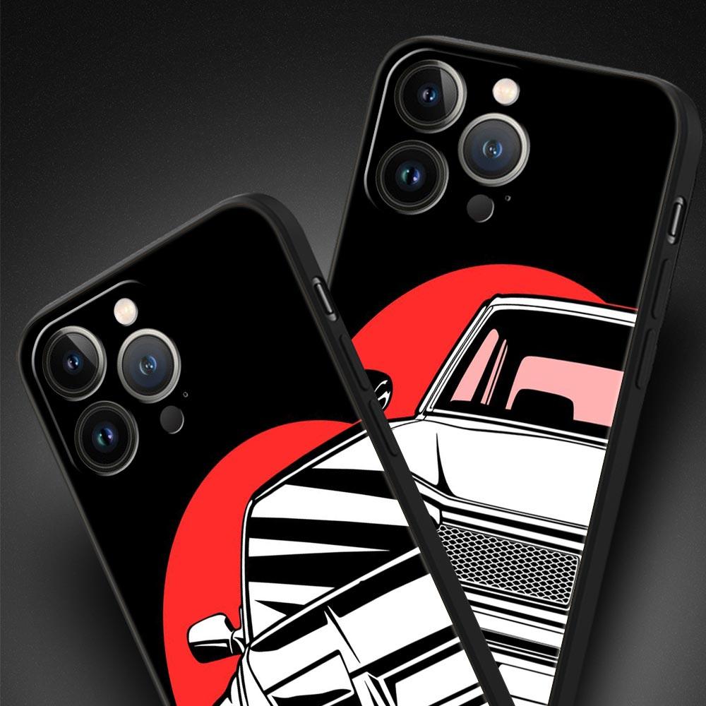 JDM Tokyo drift Sports Car Lamp For iPhone 11 12 13 15 14 Pro Max Phone Case X XR XS 7 8 Plus SE 2020 Luxury Soft Cover Funda
