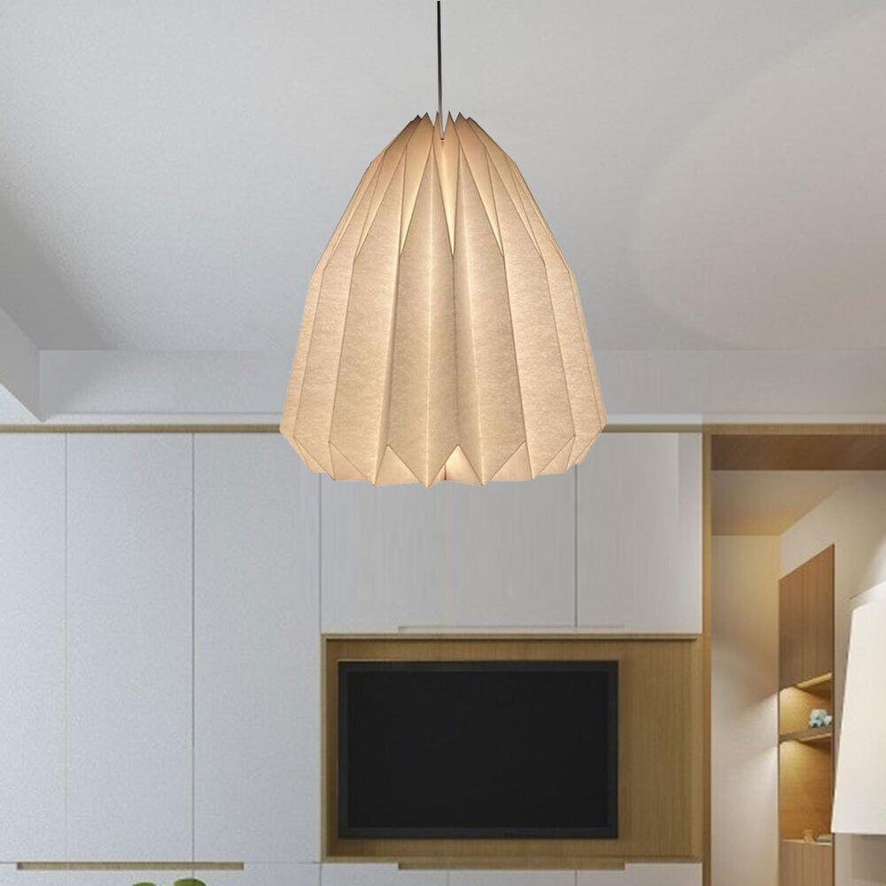 Nordic Modern Art Decoration Paper Origami Lantern Hanging Ceiling Pendant Light Lamp Shade