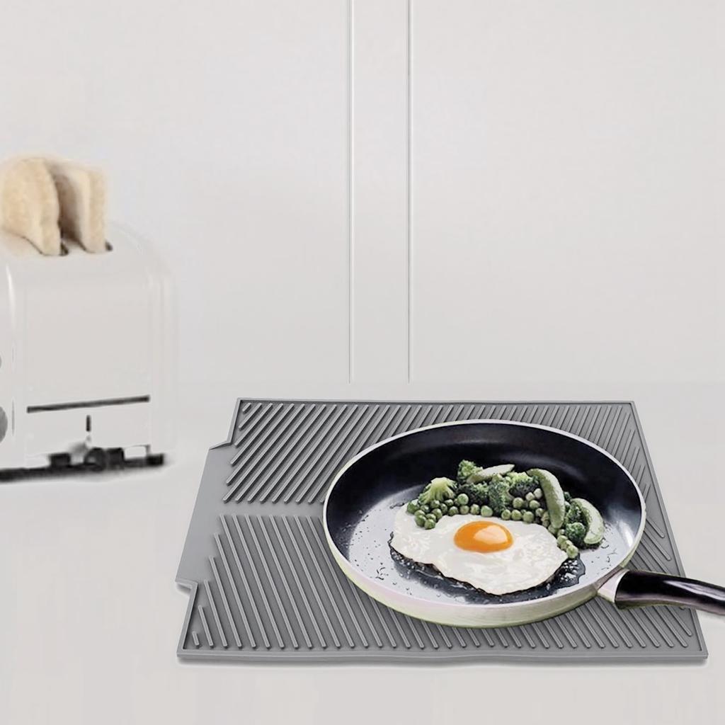 Extra Large Dish Drying Mat Premium Heat Resistant Silicone Pad