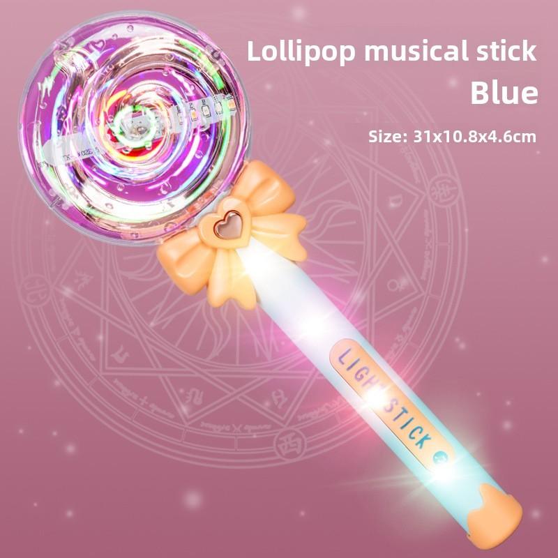Childrens Magical Light Up Lollipop Music Stick With Sound For Girls Kids Party Gift