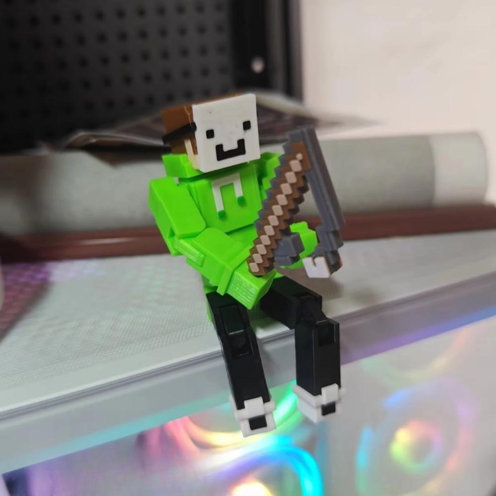 3D Printed MC Muffin Squad Multi-articular Annoying villagers Zombie Mobile Assembled Finished Model Toys