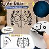 Removable In the Dark Bear Wall Decals for Bedroom Living Room - Cute Animal Stickers