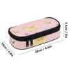 Pencil Bag 300D Polyester Organized Storage Easy Open Zipper with Main Compartment Mesh Pocket and Pen Slots for Daily School Use